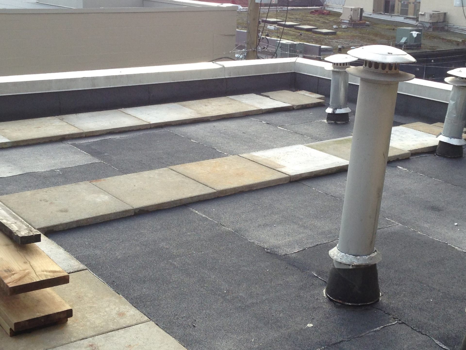 Rooftop pavers over torch-on membrane in Vancouver, BC by Roofking