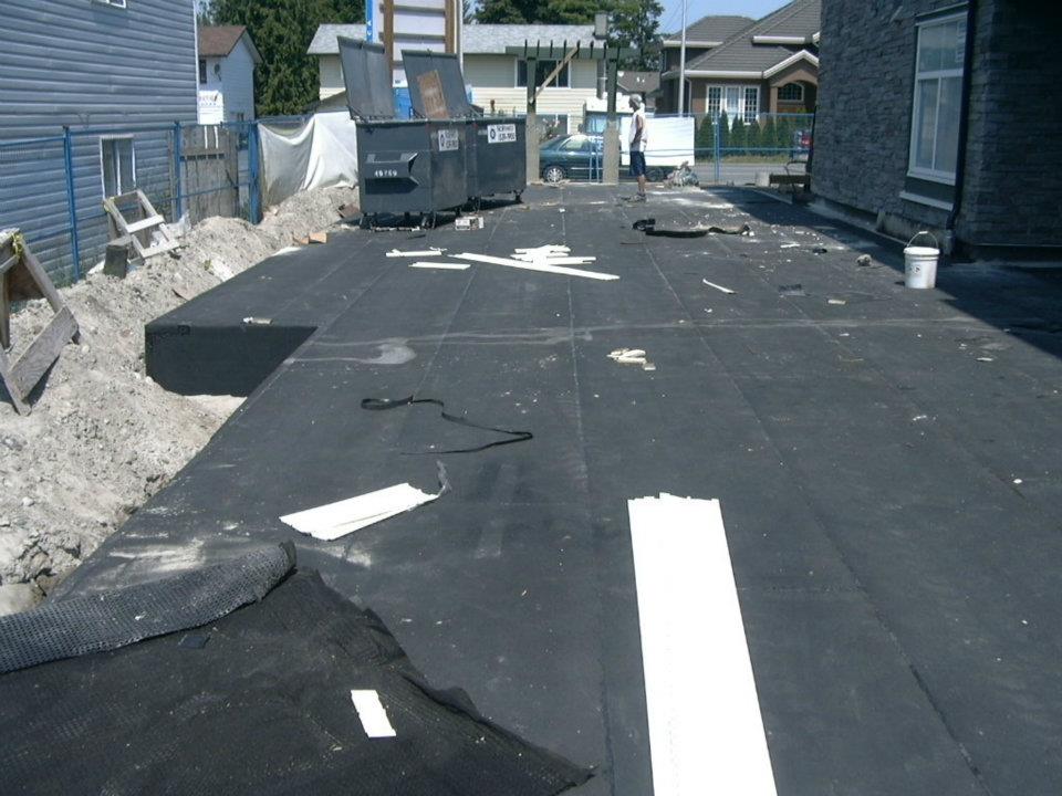Below-grade slab waterproofing membrane in Vancouver, BC by Roofking